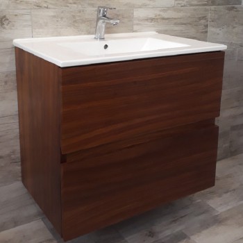 Kiaat bathroom vanity, modern styling, soft close runners
