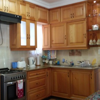 solid timber built in kitchen cupboards