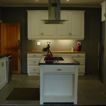 custom designed kitchen installation in solid wood
