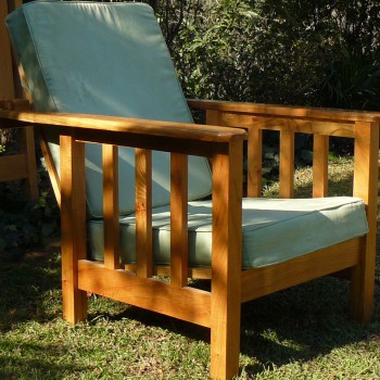 Cypress armchair with cushions